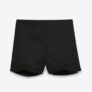 Zara Black Ruffled Shorts